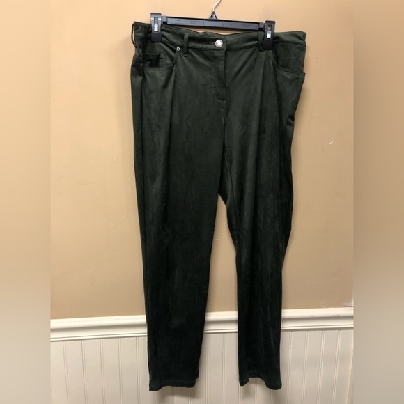 Jolibel Montreal Green Soft Velour Pants Size 16 NWT - Picture 1 of 6